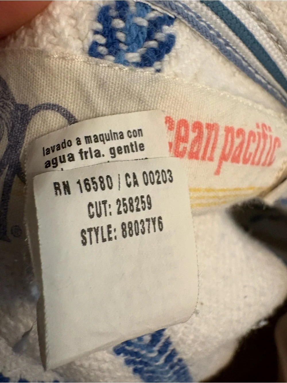 Vintage Ocean Pacific OP Baja Hoodie Pullover Blue Stripe Men’s Medium